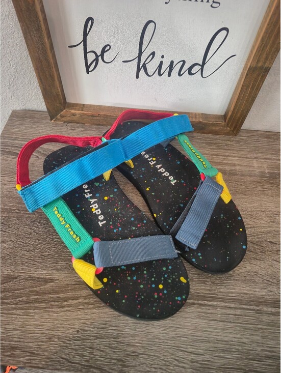 Shoes - Teddy Fresh Multicolot Strap Sandals Size 7